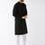 black cotton men's kurta with white churidar pajama