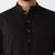black cotton men's kurta with white churidar pajama