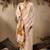 cream floral embroidered muga cotton saree with unstitched blouse