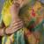 lime woven design zari paithani saree