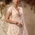 off white floral embroidered muga cotton saree with unstitched blouse