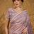 lavender floral embroidered chiffon saree