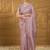 lavender floral embroidered chiffon saree