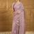 lavender floral embroidered chiffon saree