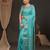 Blue woven design zari silk blend banarasi saree