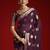 burgundy ethnic motifs georgette designer banarasi saree