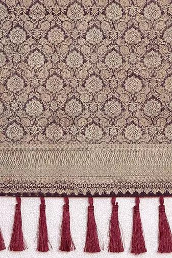 burgundy ethnic motifs georgette designer banarasi saree