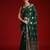 green ethnic motifs woven design zari georgette banarasi saree