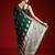 green ethnic motifs woven design zari georgette banarasi saree