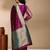 purple & gold-toned ethnic motifs woven design zari kanjeevaram saree