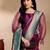 purple & gold-toned ethnic motifs woven design zari kanjeevaram saree