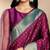 purple & gold-toned ethnic motifs woven design zari kanjeevaram saree