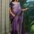 purple ombre stone work saree