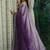 purple ombre stone work saree