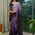 purple ombre stone work saree