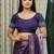purple ombre stone work saree