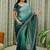 green art silk blend ombre stone work saree