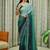 green art silk blend ombre stone work saree
