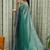 green art silk blend ombre stone work saree
