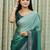 green art silk blend ombre stone work saree