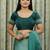 green art silk blend ombre stone work saree