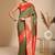 brown ethnic woven design zari art silk blend banarasi saree