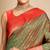 brown ethnic woven design zari art silk blend banarasi saree