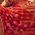 red ethnic motifs poly georgette designer saree