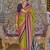 Green ethnic motifs printed zari sungudi saree