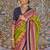 Green ethnic motifs printed zari sungudi saree