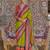Green ethnic motifs zari sungudi saree