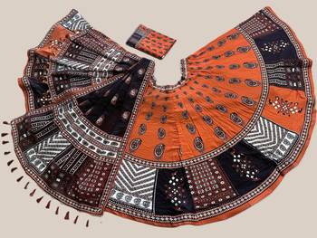 Navratri Print Rayon  Lehenga Choli Kaizen 4