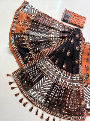 Navratri Print Rayon  Lehenga Choli Kaizen 5