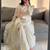 Off-white silk blend embroidered farshi salwar set