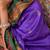 Violet ethnic motifs printed zari sungudi saree