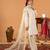 Off-white silk blend embroidered farshi salwar set