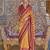 Yellow ethnic motifs designer sungudi saree