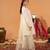 Off-white silk blend embroidered farshi salwar set