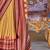 Yellow ethnic motifs designer sungudi saree