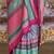 Grey ethnic motifs silk blend sungudi saree