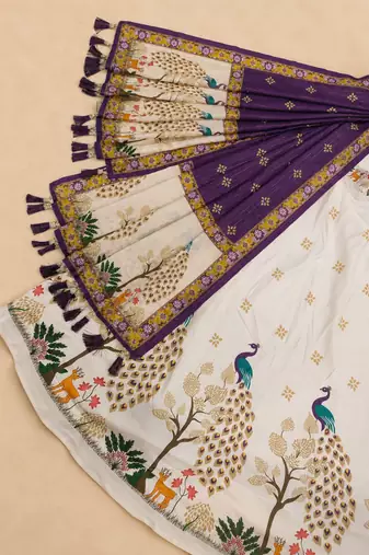 Navratri Print Rayon  Lehenga Choli Blouse