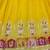 Yellow georgette embroidered flared gown set