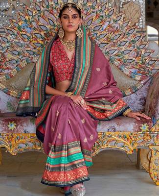 Burgundy ethnic motifs sungudi saree 2