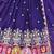 Purple georgette embroidered flared gown set