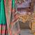 Teal ethnic motifs zari sungudi saree