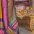 Mustard ethnic motifs printed sungudi saree