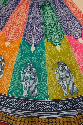 Navratri Print Rayon  Lehenga Choli Online