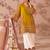 Dark-yellow silk blend printed palazzo set