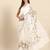 white floral embroidered organza saree