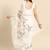 white floral embroidered organza saree